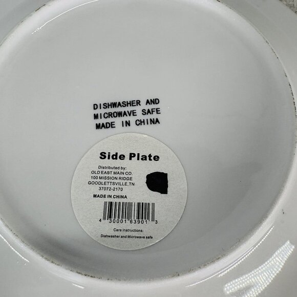 Old East Main WHEN LIFE GIVES YOU LEMONS White Ceramic Salad Plates Set Of 6 NEW - Picture 14 of 16